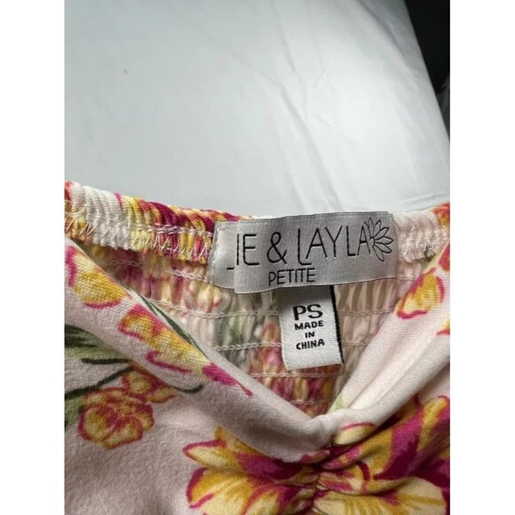 Jamie and Layla Petite Maxi Dress Womens size Small PS Pink Floral Sleeveless - Picture 5 of 6